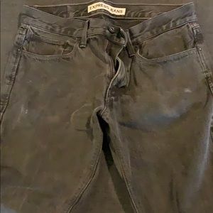 Express distressed black jeans